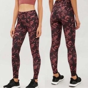 Sweaty Betty Super Sculpt 7/8 Leggings Pink Camo Large
